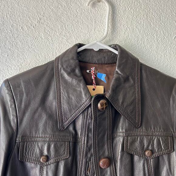 No brand vintage leather jacket - Picture 7 of 8